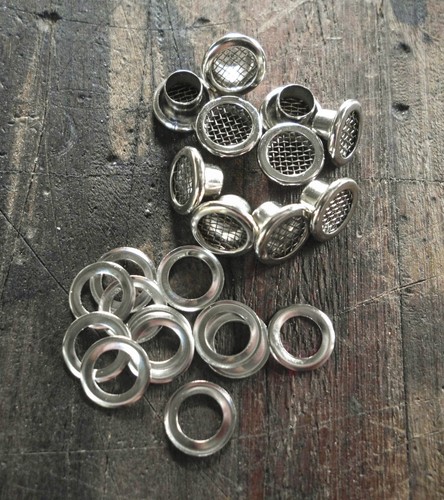 Eyelets-MESH-w-washer 8mm wide 4.5mm high for look or air flow 3 colours Qty 20 - Picture 24 of 42