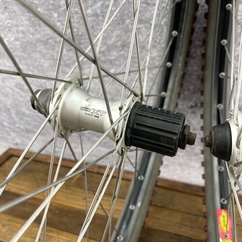 Vintage Shimano Deore XT Wheel Set FH-M750 Mavic X517 26 in 135 mm 90s MTB ATB - Picture 4 of 22
