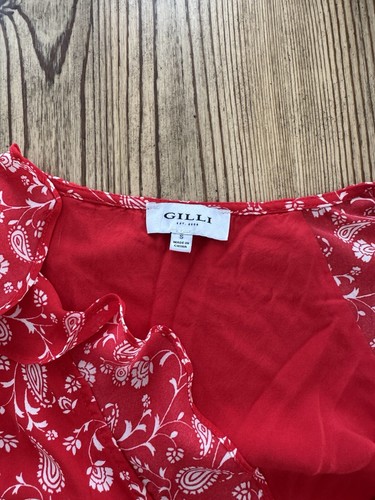 GILLI Floral Red Dress Size Small Great Condition Hardly Worn - Picture 2 of 4
