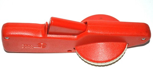 Label Tape Tool Model #T 68 Maker Labeler Made In USA Red Vtg - Picture 3 of 6