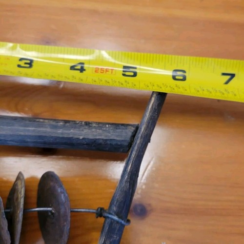 DE COLECCIÓN SONAJERO AFRICANO MADERA DOBLE HORQUILLA MANO HECHA A MANO TAPA AGITADORA MÚSICA - Imagen 6 de 7