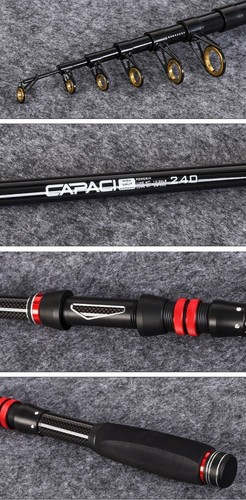 Spinning Fishing Rod Pole Rock Tackle Lure Bait Hard Carbon Telescopic Powerful - Picture 6 of 6