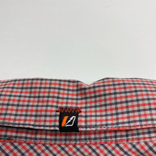 Amplify Button Down Shirt Red & Black Plaid Short Sleeves Men's X-Large - Picture 4 of 5