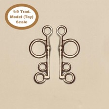 HORSING AROUND Traditional 1:9 Model Horse Scale PELHAM BIT - Pewter/Silver-tone