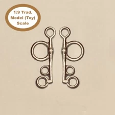 HORSING AROUND Traditional 1:9 Model Horse Scale PELHAM BIT - Pewter/Silver-tone