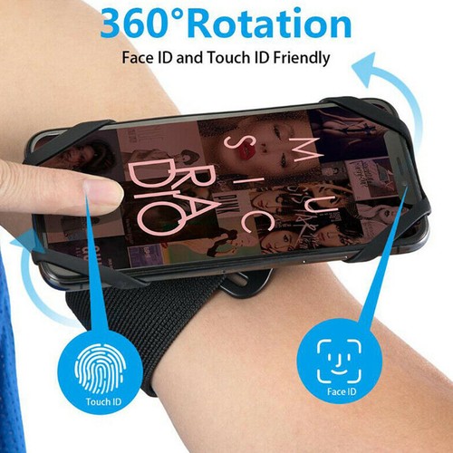 2in1 360° Rotatable Sport Running Armband &Wristband Bike Mobile Phone Holder US - Photo 7/7