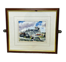 Bamburgh Castle - Watercolour Painting Print By Martin Goode 200/850 Framed (19)