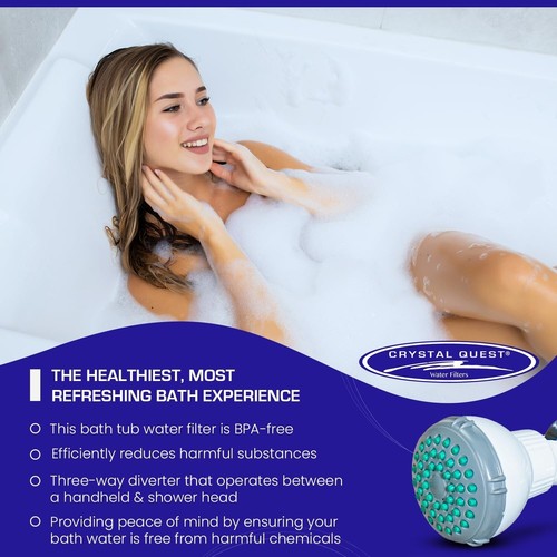 Crystal Quest Luxury Handheld Shower Power Filtration System - BPA Free - Picture 17 of 26