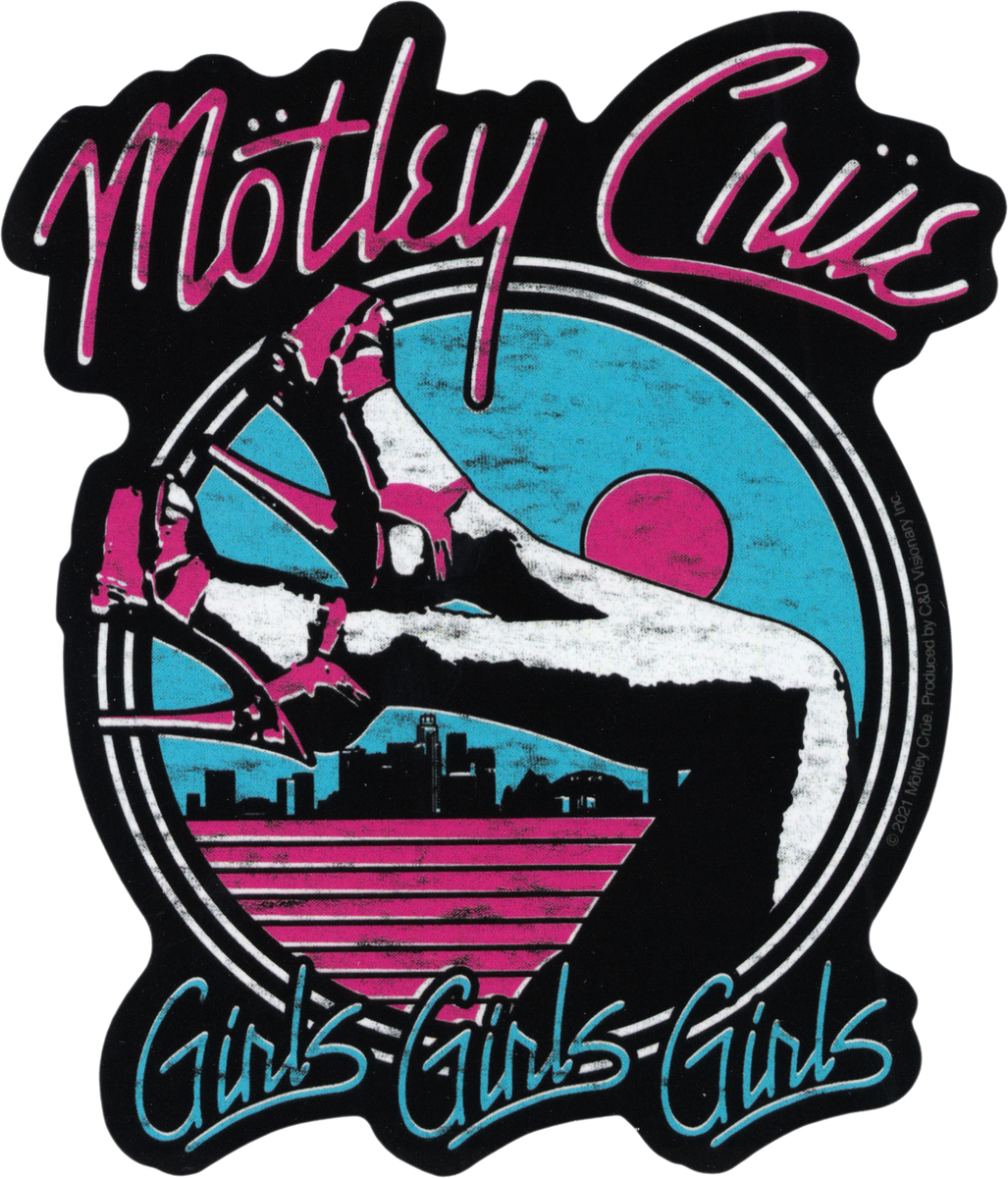 Sticker - Motley Crue Girls Logo Heels Rock Metal Music 80s Band 5