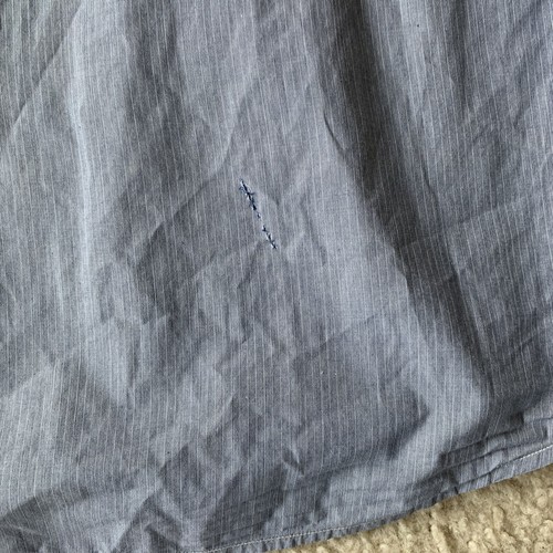 Camicia uomo Vince blu con bottoni taglia XL manica lunga cotone - Foto 8 di 9