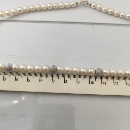 HARMONIE PERLENKETTE 6-6,5 mm MIT VERSCHLUSS UND KUGELN AUS 18K WEISSGOLD (0559) - Bild 11 von 13