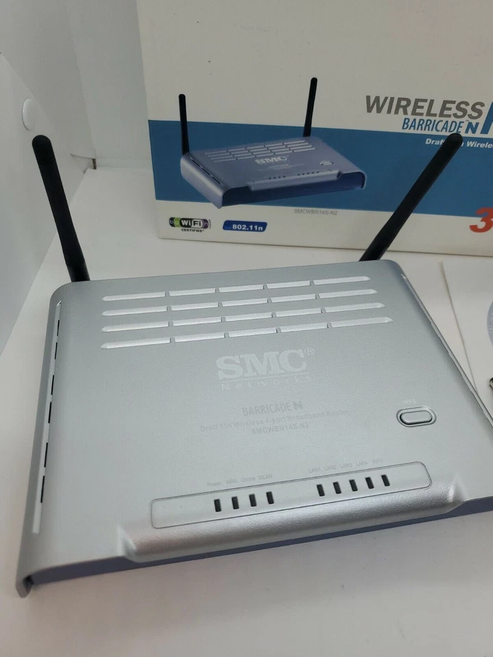 SMC SMCWBR14S-N2 Barricade™ WIRELESS-N ROUTER COMPLETE TESTED WORKING - Image 3 of 4