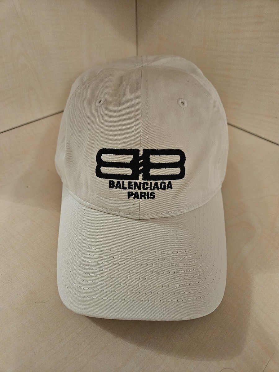 BALENCIAGA ホワイト ベースボールキャップ 楽天市場】BALENCIAGA ロゴ刺繍ベースボールキャップ 452245
