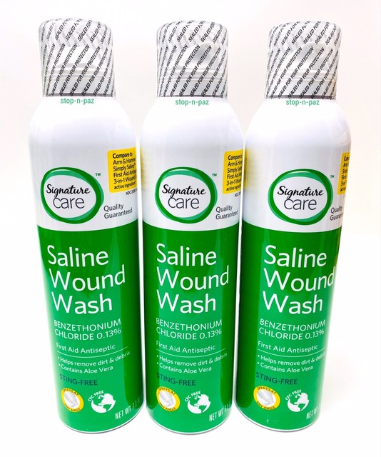Saline Wound Wash First Aid Antiseptic Sting Free 7.1 Oz (3PK) EXP 6/2020 READ eBay