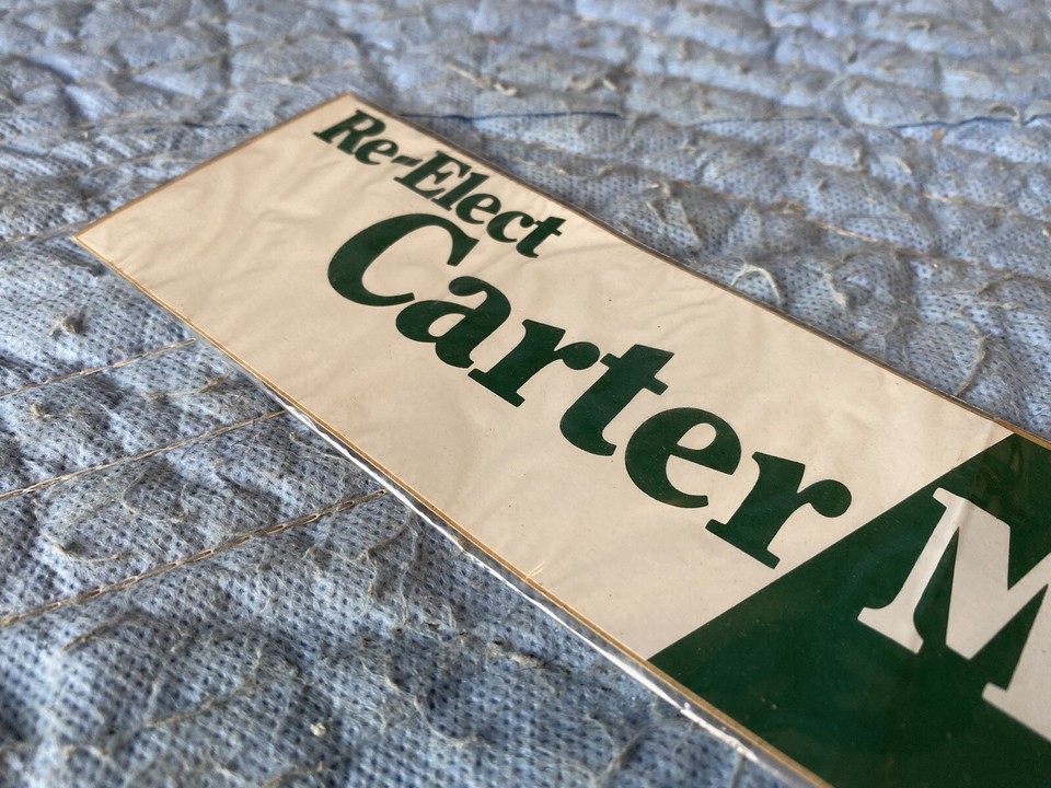 Jimmy Carter Bumper Sticker 1980 Re-election Campaign | eBay