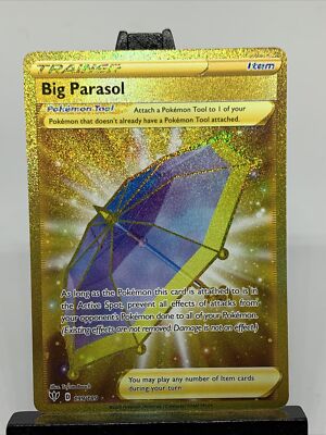 big parasol gold card pokemon Big Parasol Gold Card Darkness Ablaze 199/189, NM Pokemon Card