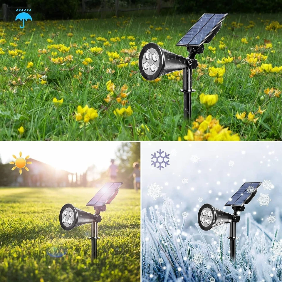 2Pack Solar Power Spot light Green Garden Outdoor Path Landscape Lamp Walkway - Image 2 of 4