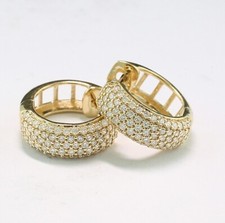 Brillant Creolen  0,68 carat weiße Diamanten 750er Gelbgold Wert 3.800  Neu