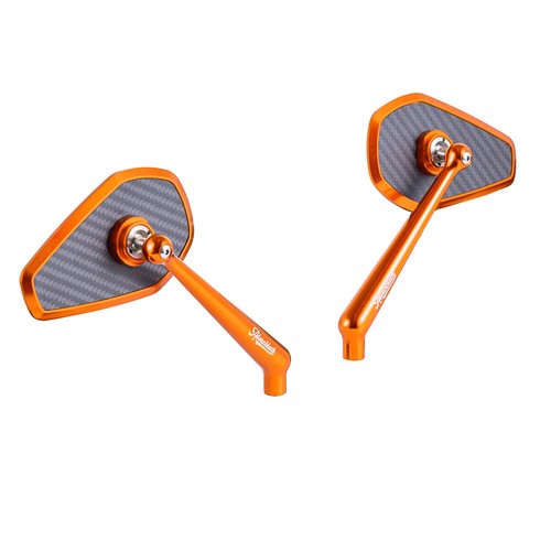 Espejos retrovisores Orange Axion Performance Style para Harley Road Street Softail - Imagen 6 de 13