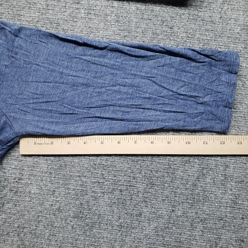 Retrology T-Shirt Womens XL Heathered Hudson Solid Crew Neck 3/4 Sleeve New - Picture 10 of 10
