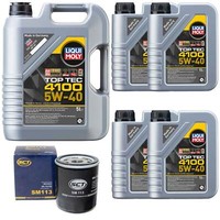 MotoröL Set Top Tec 4100 5W-40 Liqui Moly 9 Liter + ÖLfilter FüR Citroen Jumper