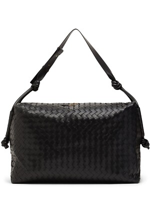 バッグ BOTTEGA VENETA hand bag black BOTTEGA VENETA Loop Large $6100 Black Leather Weekender Bag
