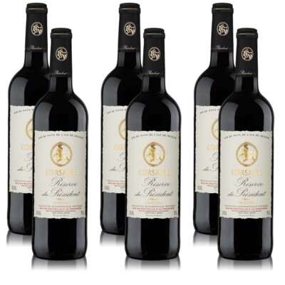 Corsaire Réserve du President Rouge, trocken, sortenreines Weinpaket (6x0,75l)