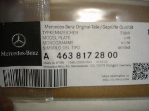 Placa modelo Mercedes Benz A 4638172800 V8 - Imagen 2 de 2