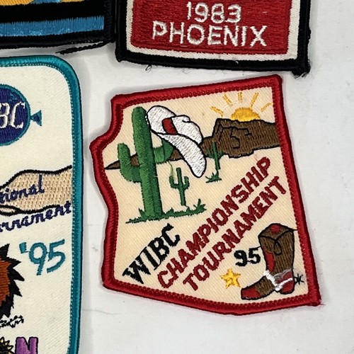 4 seltene Vintage AWBA WIBC Championship Patches Tucson Phoenix Arizona 82 83 95 - Bild 5 von 6