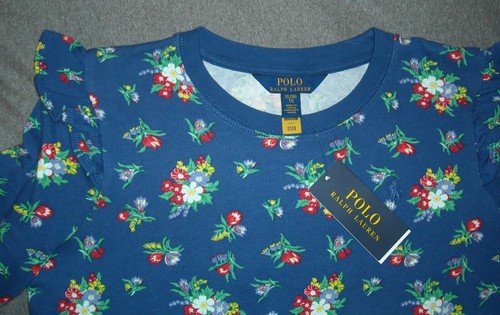 NWT Polo Ralph Lauren Girl's Flower Print Sweatshirt Size XL Color Multi $65 - Picture 3 of 5