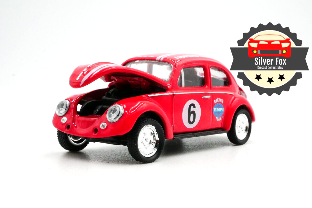 1956 VW BEETLE USA MODEL RED EMPI RACING 1:64 SCALE DIECAST COLLECTOR MODEL CAR