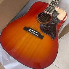 NEW 41 "Hummingbird Cherry burst solid wood section acoustic guitar
