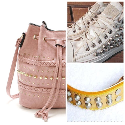 Mushroom Cone Studs Spikes Screw Back Flat Head Rivets For Leather Jacket Belt - Afbeelding 9 van 32