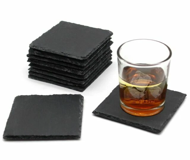 Van Gogh Natural Slate Square Coasters Drinks Table Mat, 10 x10cm - 160 pieces