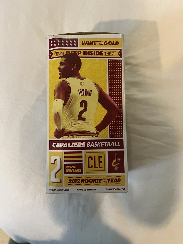 Kyrie Irving Bobblehead SGA 3/4/13 Cleveland Cavaliers NIB Cavs HOF Gold Uniform - Image 2 of 2