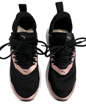 PUMA Women's Insurge 2.0 Mesh Casual Sneakers Black with Rose Gold US 7.5 M