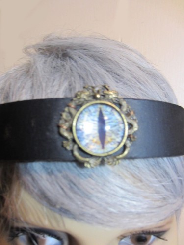Augenkrone Leder Kopfstück, Ren Faire, Burning Man Kopfschmuck, LARP - Bild 4 von 5