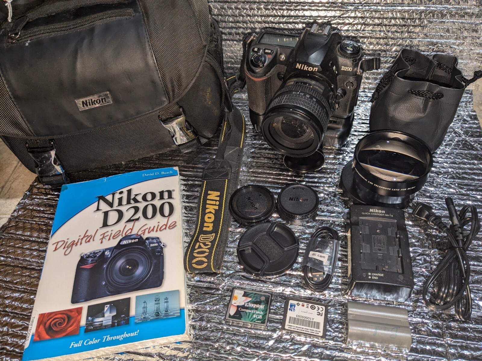 Nikon D200 CCD Sensor DSLR w/ 18-70 Lens, 2x Converter & MORE - Shutter #  30k