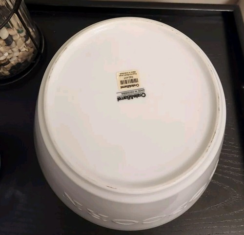CRATE and BARREL Large White Ceramic POPCORN Serving Bowl,2 Individual Bowls NEW - Picture 7 of 7
