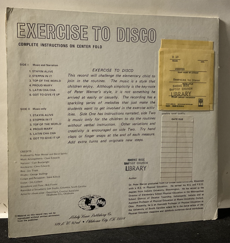 A36 Exercise to Disco, 1977 Melody House MH-70 - Children's Educational Vinyl LP - Imagen 2 de 4