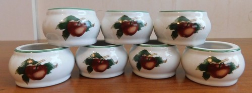Juego de 7 servilleteros manzanas colección Citation Cades Cove usado en excelente estado - Imagen 2 de 5