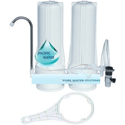 UNDER SINK DUAL WATER FILTRATION SYSTEM CARBON/KDF AND SEDIMENT MADE IN USA UNDER SINK DUAL WATER FILTRATION SYSTEM CARBON/KDF AND SEDIMENT MADE IN USA