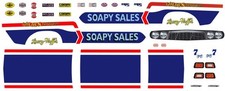 Larry Huff's SOAPY SALES DODGE 1/64th HO Scale Slot Car Decals
