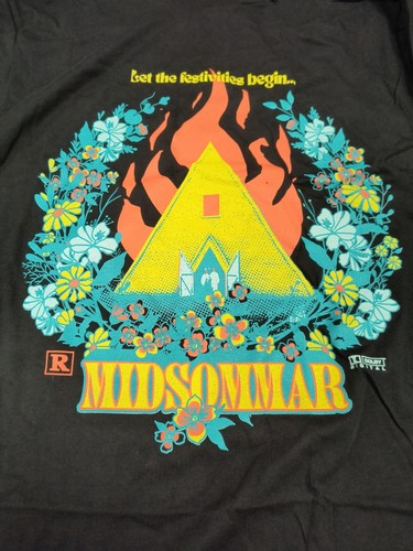 MIDSOMMAR L Long Sleeve Shirt Black OOP Horror Studiohouse Design Ari Aster A24 - Picture 2 of 6
