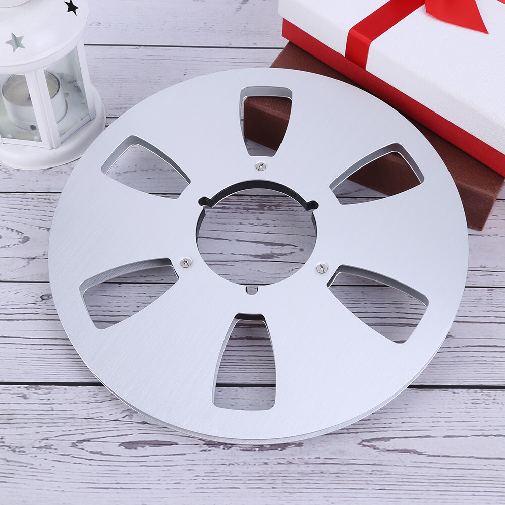 5 Inch Empty Tape Reel For Reel-to-Reel Players – 3-Hole Aluminum Alloy NAB Reel, Universal Open Reel Take-Up Replacement (Black)