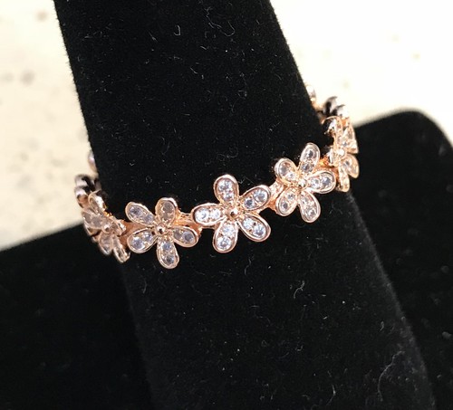 Pandora Ring Dazzling Daisies Rose Clear CZ #180934CZ +SCHARNIERBOX + POLIERTUCH - Bild 1 von 8