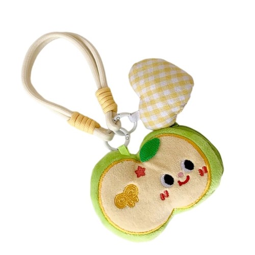 Soft Plush Fruit Shaped Keyring Purse Compact Organizer For Pocket Items Travel - Picture 5 of 10