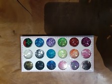 NIB Glitter Nail Kit Set Colorful Carving Pattern Powder
