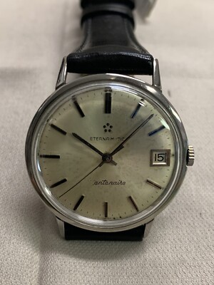 Vintage Eterna Matic Automatic Etenaire 35mm. Eterna 1481k Movement. Serviced. 
