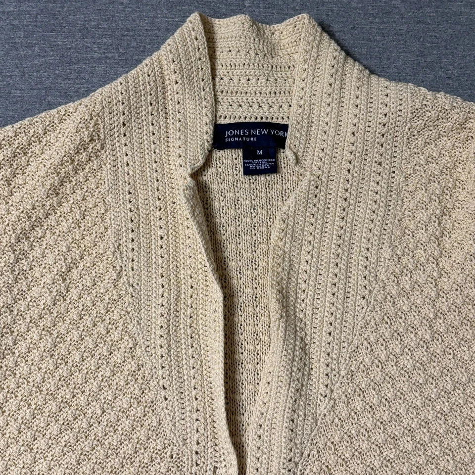Cárdigan Jones Vintage M Beige Grueso Suéter Cottage Otoño Años 90 y2k Mantón Cottage Foto 2 de 4